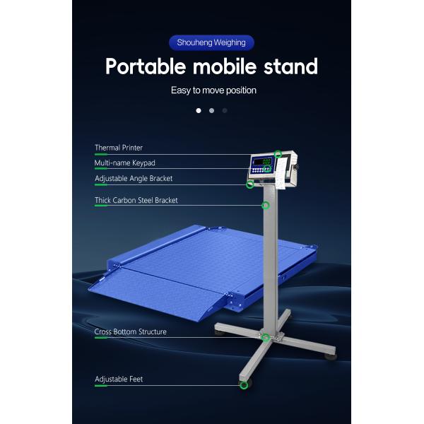 Industrial Carbon Steel Platform Scale 1.5m x 1.5m Ultra Low with Double Folded Ramp
