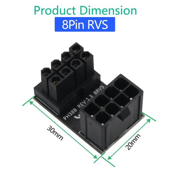 Женщина ATX 8Pin к мужчине 8pin 180 переходник двинутый под углом градусами для видеокарты рабочих столов