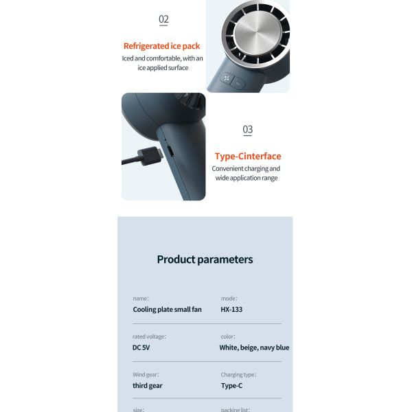 Handheld Electric Mini Portable Fan USB Rechargeable Fan With High Speed Spray Function