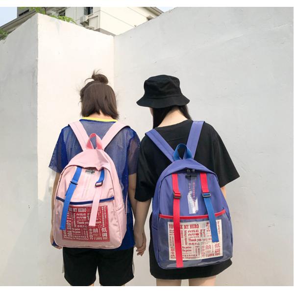 Nylon cloth shoulder bag 2018 new tide Korean fashion letter backpack UL ZZANG original old style travel bag