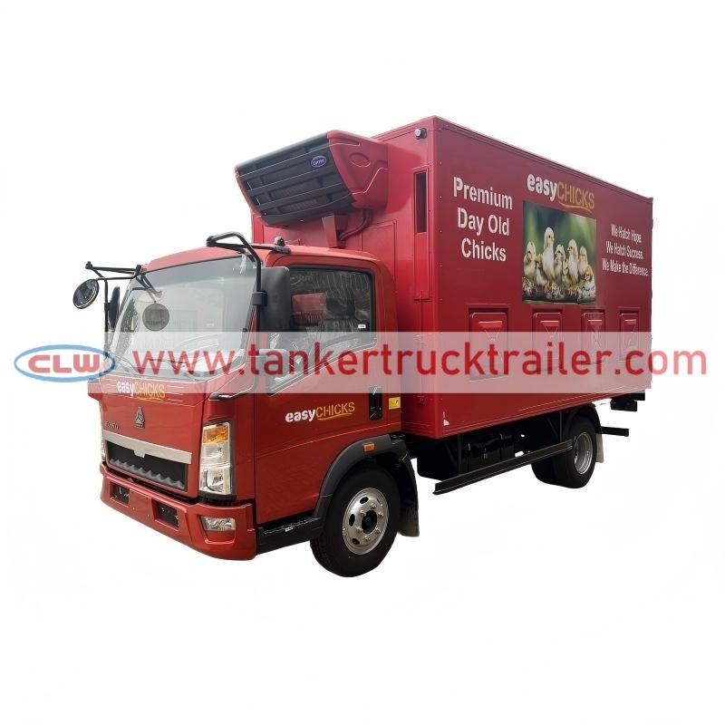 HOWO 4X2 Chick Transport Truck with Cooling System