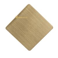 1219x2438mm Hairline Stainless Steel Sheet Gold Color Coating Decoration