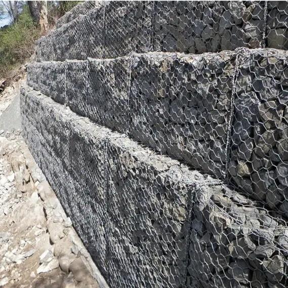 Caixas de pedra revestidas em PE Soldadas 1*1*2 Caixa de gabião para reter arame de parede Escala de 2,0 mm-4,0 mm