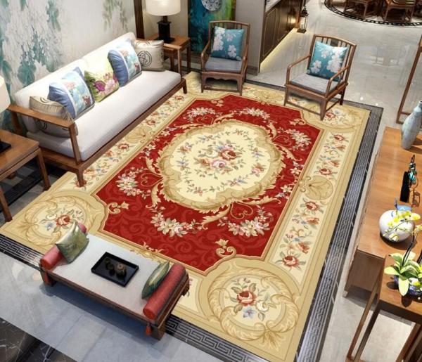 European Style  Thickened Full Paving Sofa Bedroom And Living Room Floor Carpets