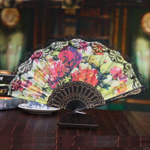 Hot Selling Customized Logo Printed Plastic Foldling Chinese Fan Abanicos De Mano Personalizados