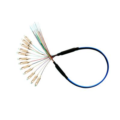 12 cabo do Fanout do SC UPC MPO do núcleo, cabo multimodo da fibra ótica da fuga de LSZH