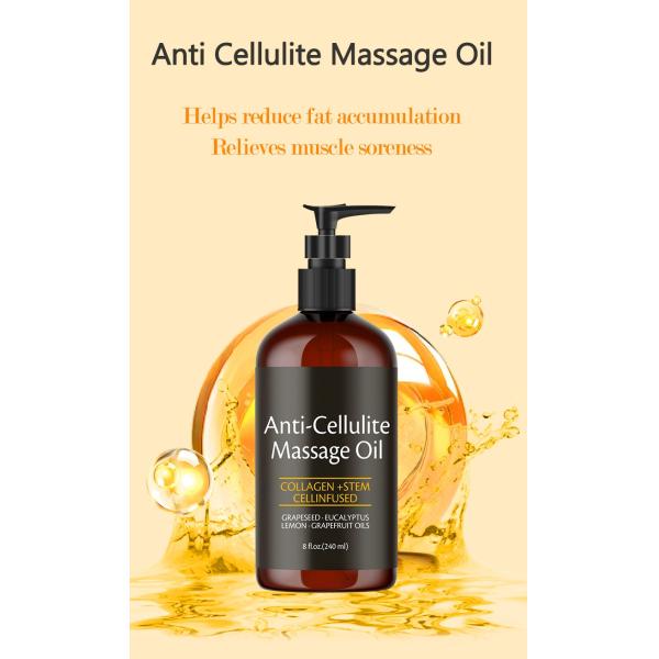 Aceite de masaje corporal de argán aromatizado para la pérdida de peso para el cuidado del cuerpo