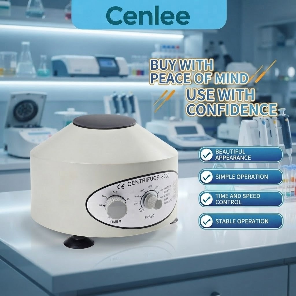 Cenlee 800D Benchtop Centrifuge 6x10ml 4000rpm 1790xg ABS/Metal for Petroleum Analysis and Biomedical Lab