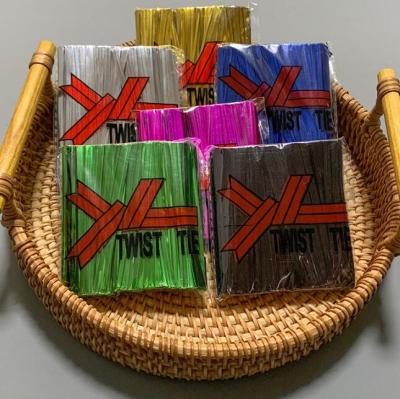 Colored metal gold and silver wire, bread, cake, toys, agricultural product packaging twist tie