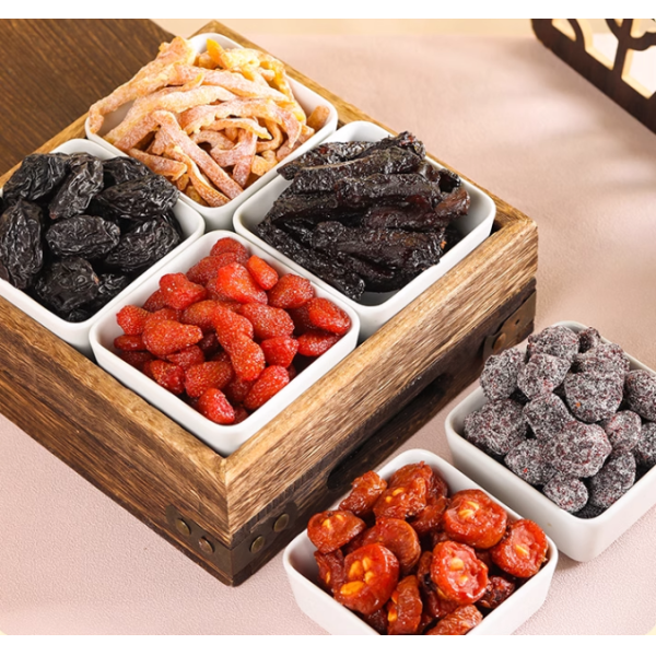 Chinese Snacks Air Dried Sweet Sour Red Peach Selected Fig Guava Kiwi Organic Preserved Fruits Room Temperature