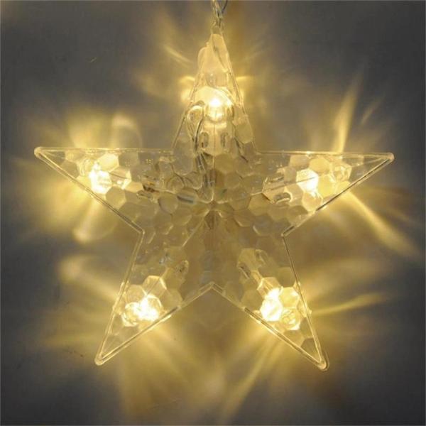 Christmas Fairy Lights Ramadan Led String Lights Star Garland on Window Curtain Indoor Tree Decoration Halloween Wedding