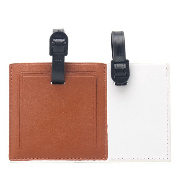 Square Shape Sublimation Luggage Tag Blanks leather luggage tags personalized