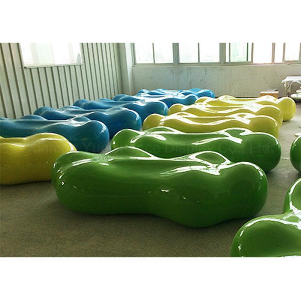 Banc durable de impression coloré de centre commercial de banc de repos de fibre