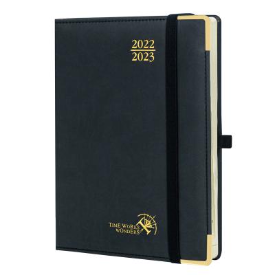 Programação semanal mensal do planejador 2023 da capa dura de Casebound 2023 acadêmicos