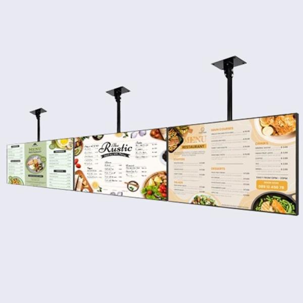 1920 X 1080 Resolution Hanging Wall Mounted Digital Signage For Shopping Mall Advertising (Black)