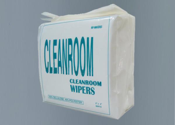 Spunlace Lint Free Wipes Clean Room , Wet Floor Wipes White Color 56gsm Lightweight