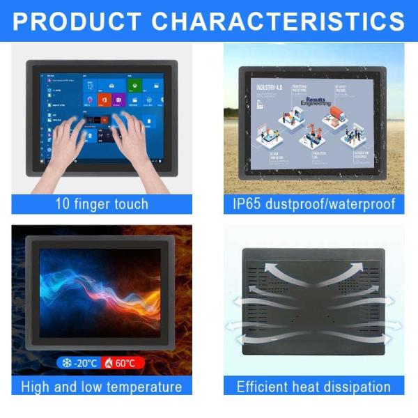 55 Inch Industrial Monitor with Full HD Resolution and 60,000 Hours Service Life for Wall-Mounted Display