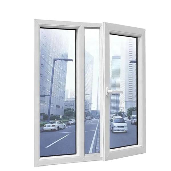 Villa Tempered Glass Casement Window Inward Opening UPVC Tilt And Turn Windows