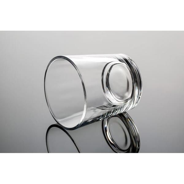 Tapered Decorative Glass Cylinder Vases 4.5 Inch Height Machine Pressed