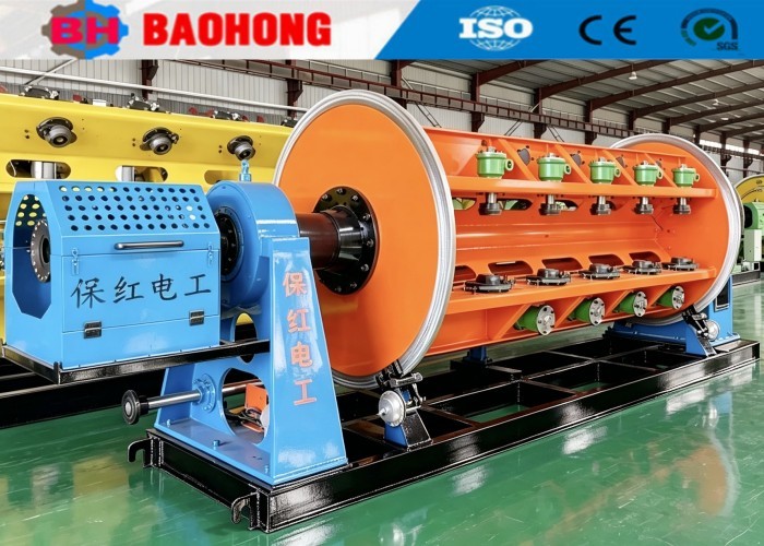 Wire and Cable Floor Loading Rigid type Stranding Machine With 710mm Bobbin
