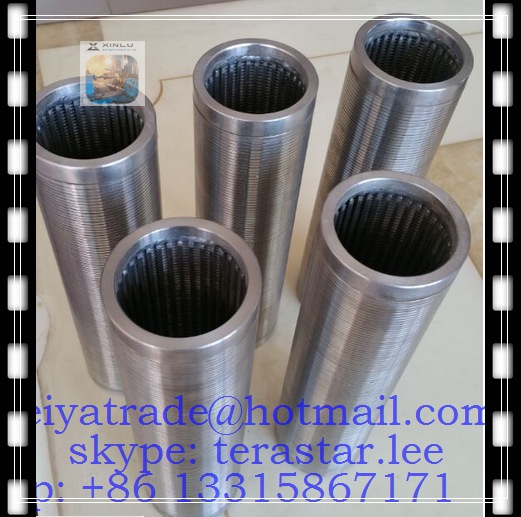 wire wound stainless steel screen pipe / wedge wire screen tube /  perfect roundness water well screens