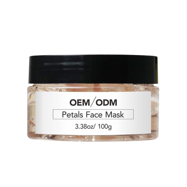 Cuidados com a pele Clay Mask Natural 100ml Rose Petal Face Gel Mask do OEM