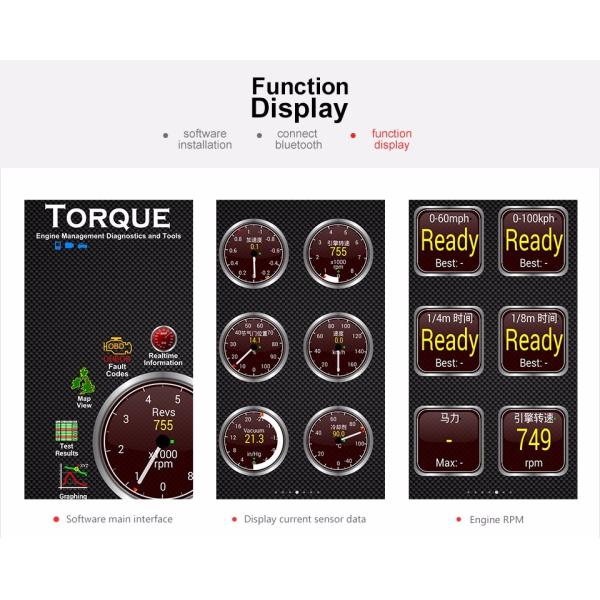 Blue V1.5 Super Bluetooth ELM 327 optional Version 1.5 elm327 interface supports Torque Car Code