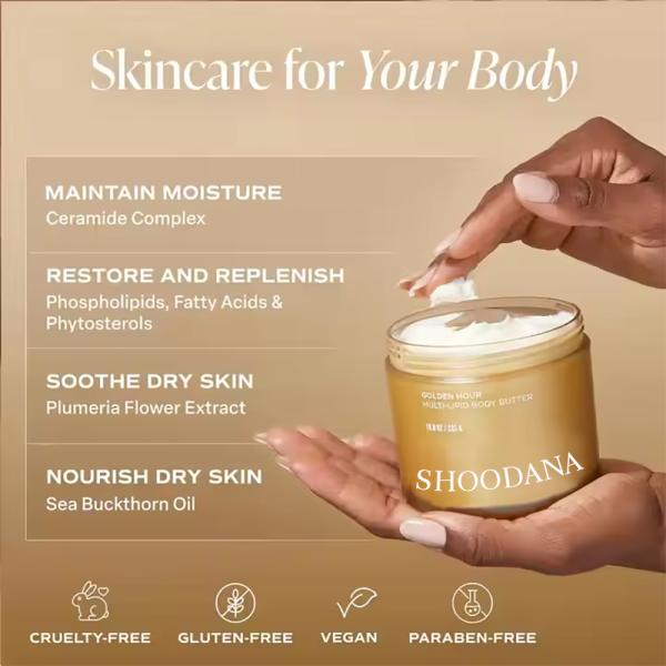 Vegan Golden Hour Body Butter OEM Skin Care Products With Natural Fragrance