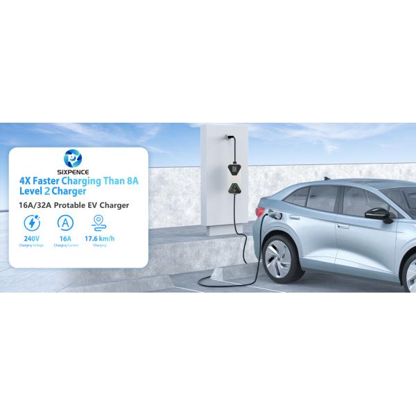 Tesla 16A 32A EV портативное зарядное устройство Bluetooth Максимальная безопасность с несколькими защитами