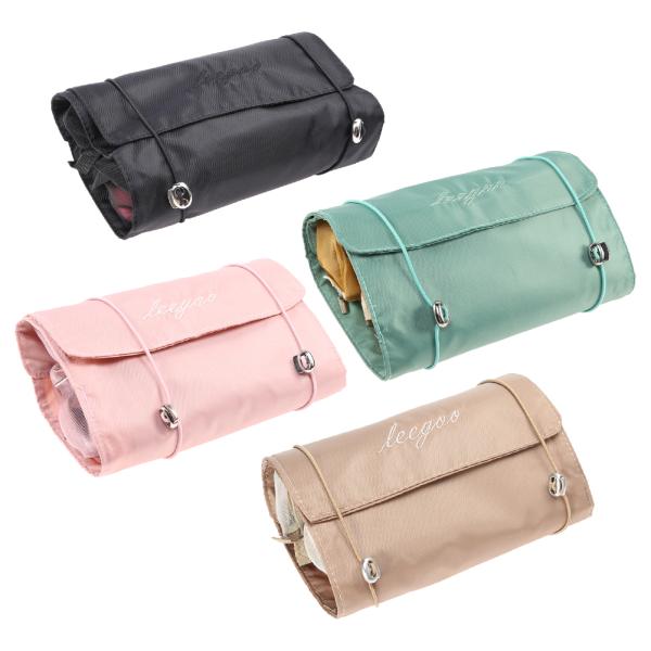 Cheapest 4PCS in 1 Cosmetic Bag For Women Zipper Mesh Separable Cosmetics Pouch Ladies Foldable Nylon Bag Rope Makeup Bag