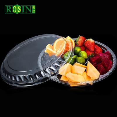 6 Cavity Disposable Plastic Fruit Containers With Anti Fog Transparent Cover
