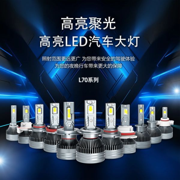 H7 120W Ultra Bright LED Headlight 12000LM Dual Copper Cooling Car Light