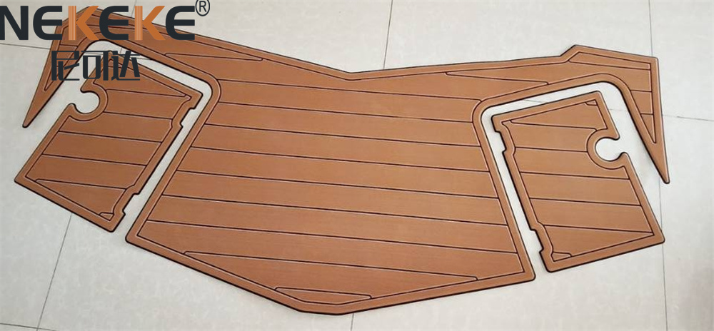 2006 Larson 228 LXI Bowrider Cockpit Deck Mat EVA Faux Teak Marine Flooring Replacement Kit
