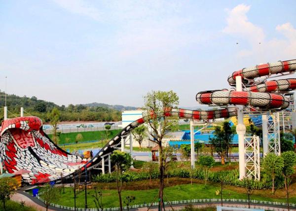 17 M Platform Height Custom Water Slides Boa Constrictor For Theme Water Park