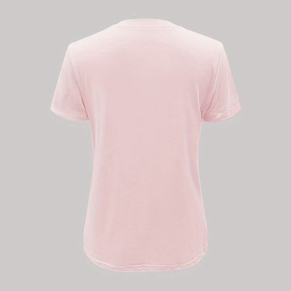 Custom Cotton Blend Screen Printing Logo Women Short Sleeve T Shirt