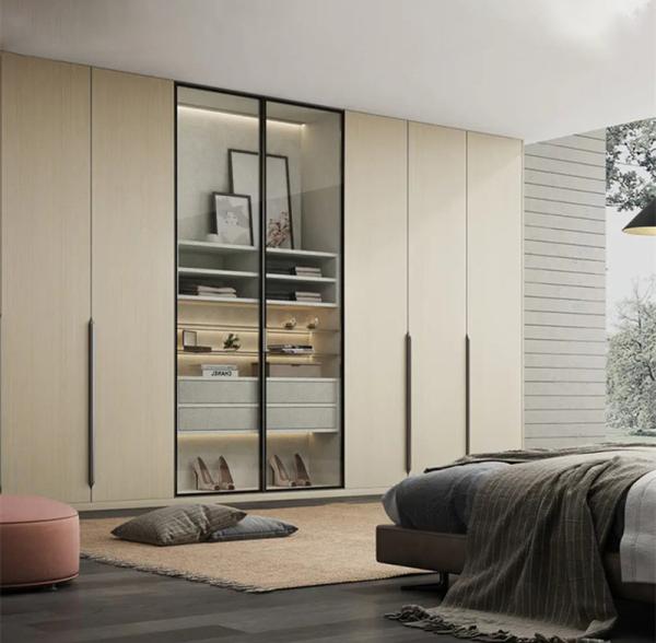 Roupas brancas francesas modernas de luxo armários com mesa de vestidos armários de madeira personalizados de quarto com espelho