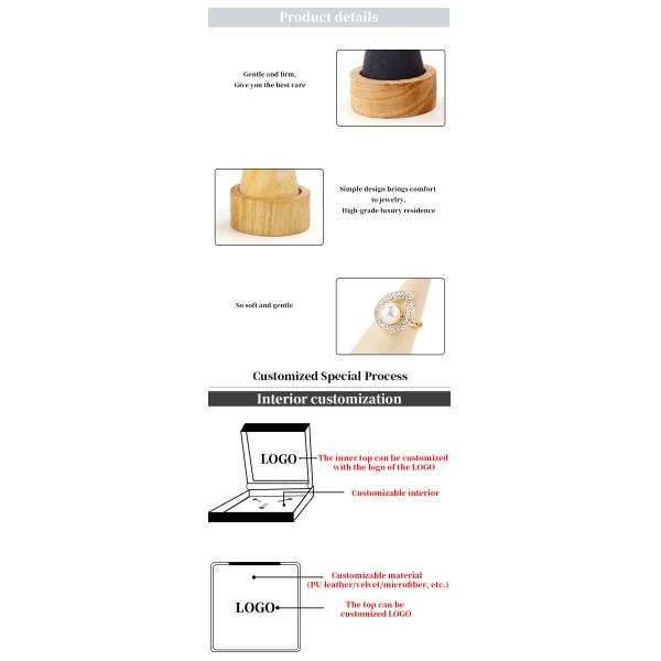 Compact Cone Shaped Wooden Bracelet Display Stand for Bangle Watch Exhibition