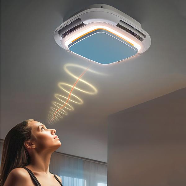 Ventilateurs de plafond haut de gamme sans lame, ventilateur de plafond intelligent moderne avec lumières et télécommande