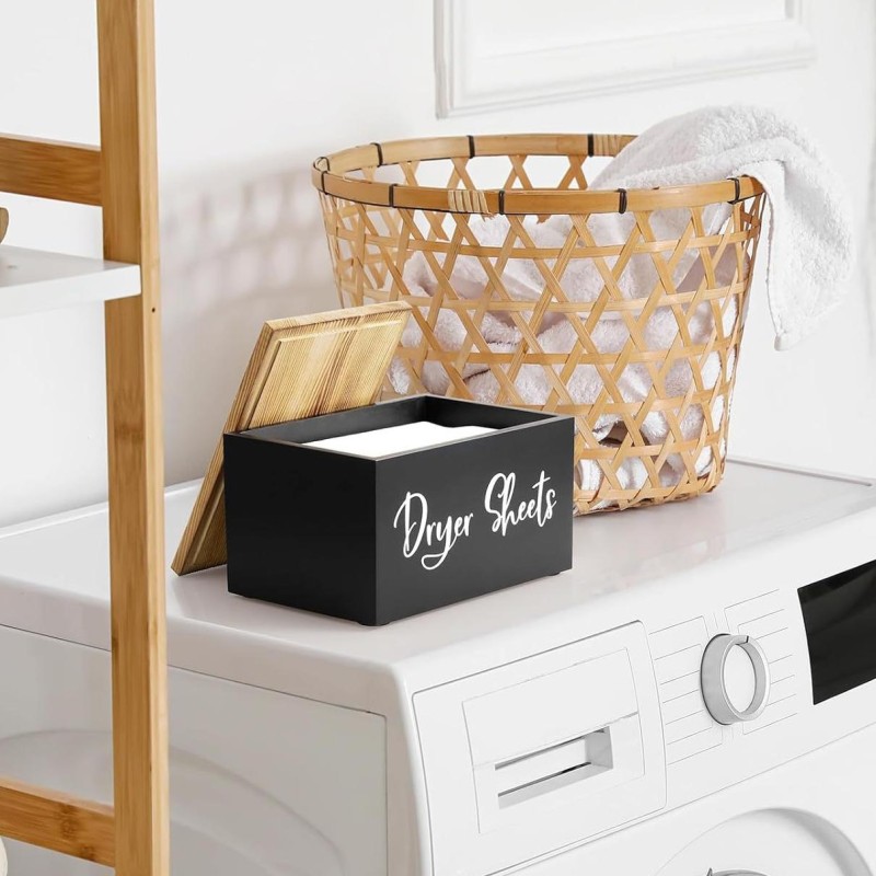 Wooden Laundry Paper Storage Box Laundry Room Organizing and Storage Wooden Box with Lid Toilet Storage Box