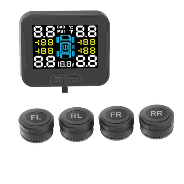 Aftermaket Lcd Display Car External Tire Pressure Monitoring System Tpms Sensor