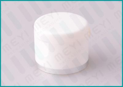 White 20mm Flip Top Caps , Lotion Dispenser Flip Top Lid With Silver Line