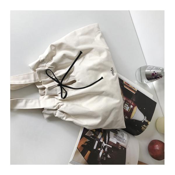 Polyester Lining Material Custom Logo Printed Linen Cotton Canvas Drawstring Tote Bag