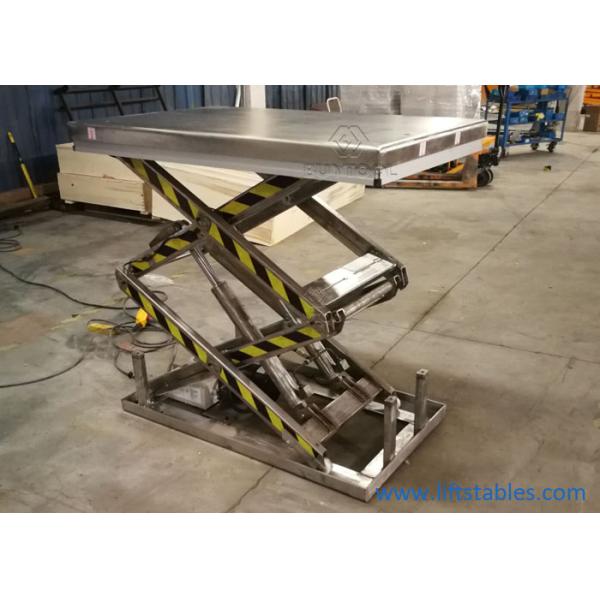 2000 libras de aço inoxidável elétrico hidráulico estacionário da tabela de elevador Scissor a plataforma de levantamento