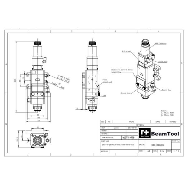 Raytools BT240 Laser Machine Parts Fiber Laser Cutting Head 1000W 1500W
