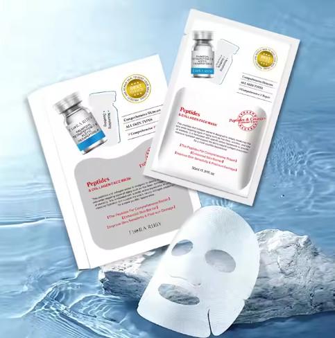 Custom Organic Beauty Skin Care Sheet Collagen Face Mask Repairing Moisturizing Facial Mask