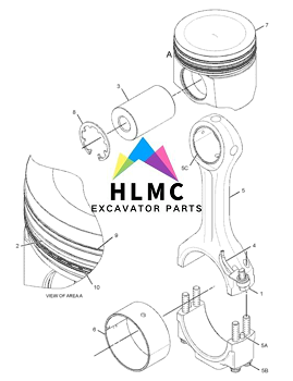 C15 3466615 346-6615 3406 Excavator Spare Parts Engine Piston With Pin And Retainer