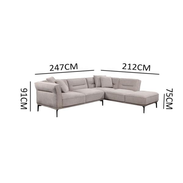 Wear Resistant Luxury Corner Sofa Anti Scratch Anti Fading For Home