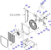419-03-33242 Motor do ventilador WA320-5 Motor do ventilador do radiador 419-03-33242 Para Komatsu