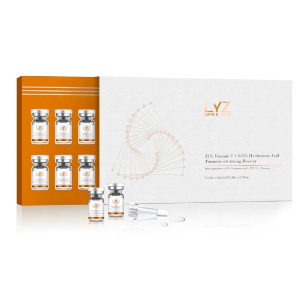 Custom Private Label Organic Skin Care Vitamin C Serum Cell Ampoules Niacinamide
