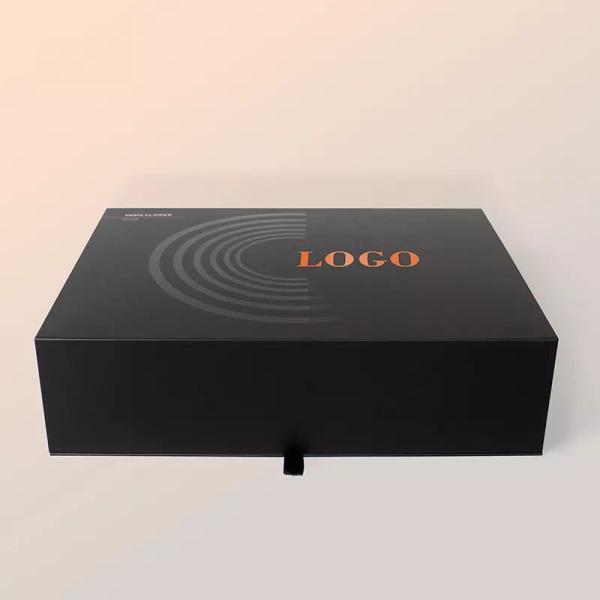 Custom Logo Wig Packaging Box Black Magnetic